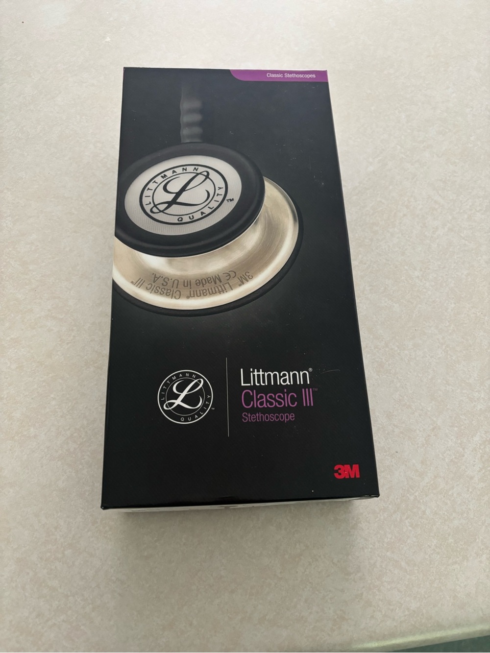3M Littmann Classic III Stethoscope - Black and Carrying Case